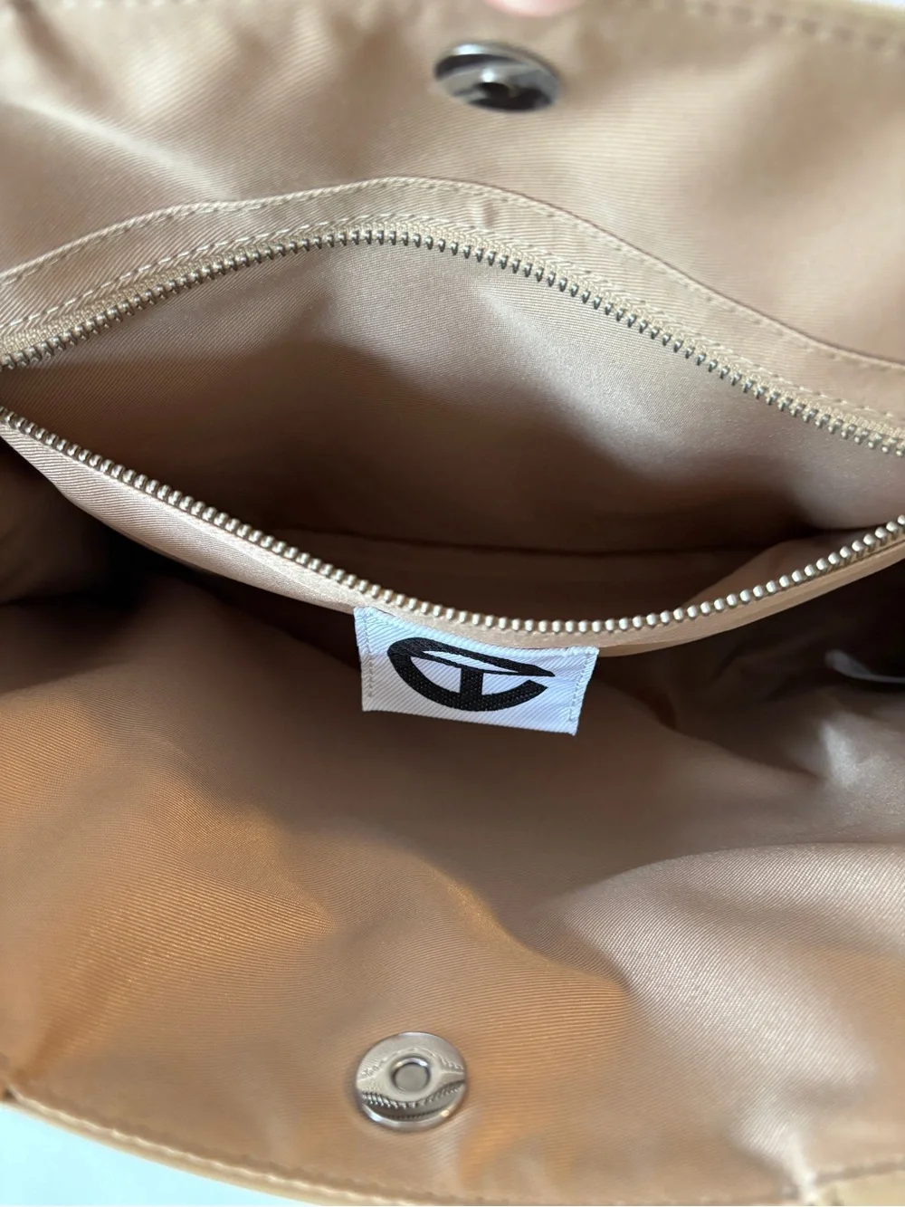 Telfar Medium Cream Beige Shopping Bag Tote Leather Shoulder Neutral